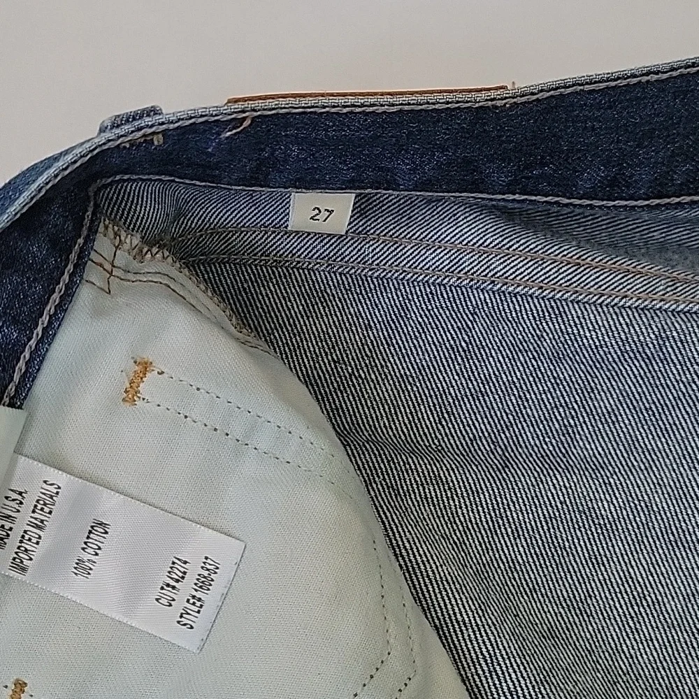 Citizens of Humanity GIA HIGH RISE ANKLE STRAIGHT LEG IN RESTLESS Size 27 Button - Picture 8 of 16